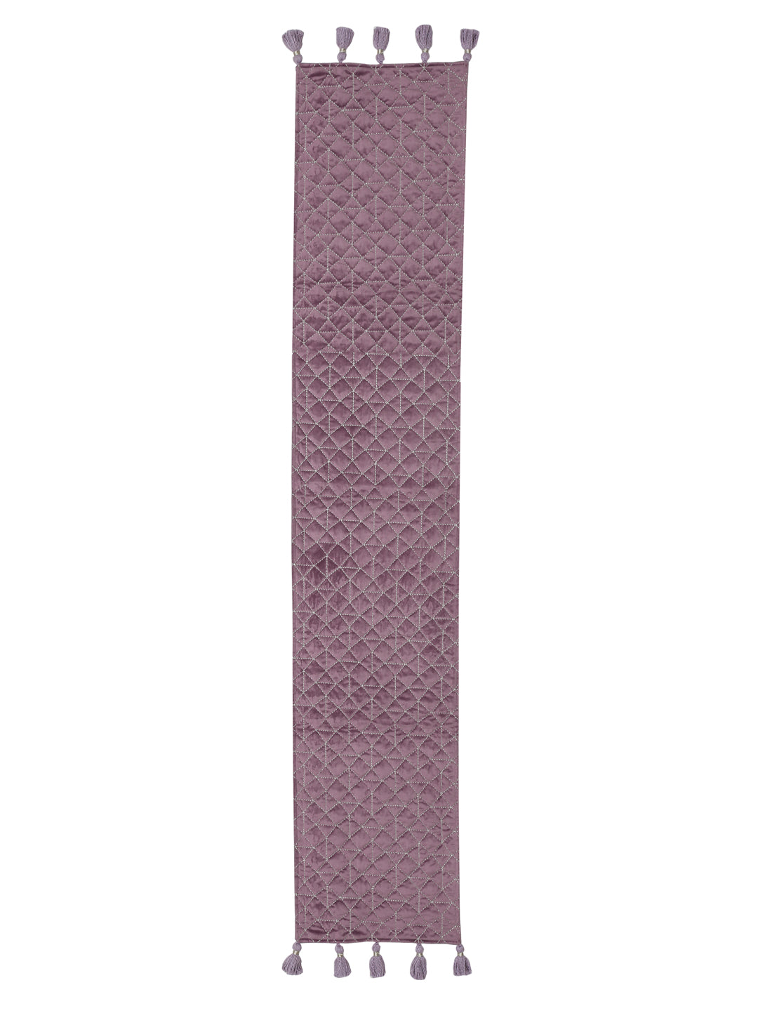 Eyda Wine Color Quilted Table Runner