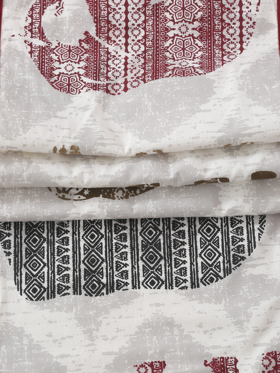 Rajasthan Décor Multi Coloured Elephant Print Cotton Table Cover