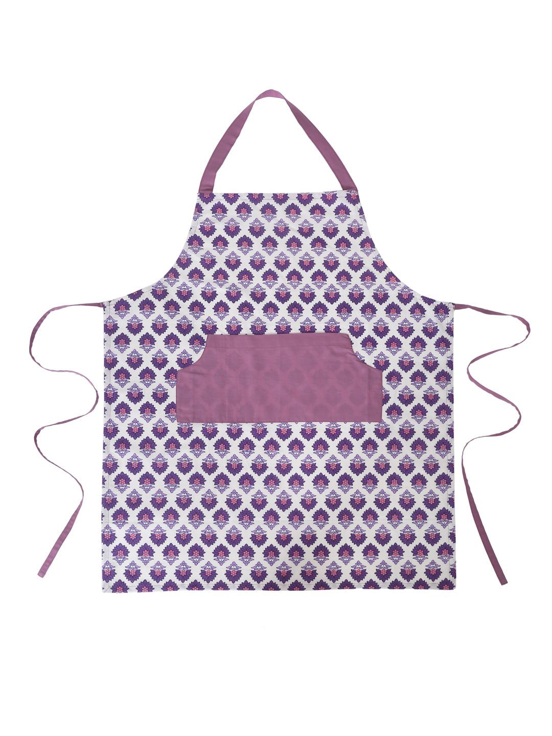 Set of 4 Printed Cotton Apron Set
