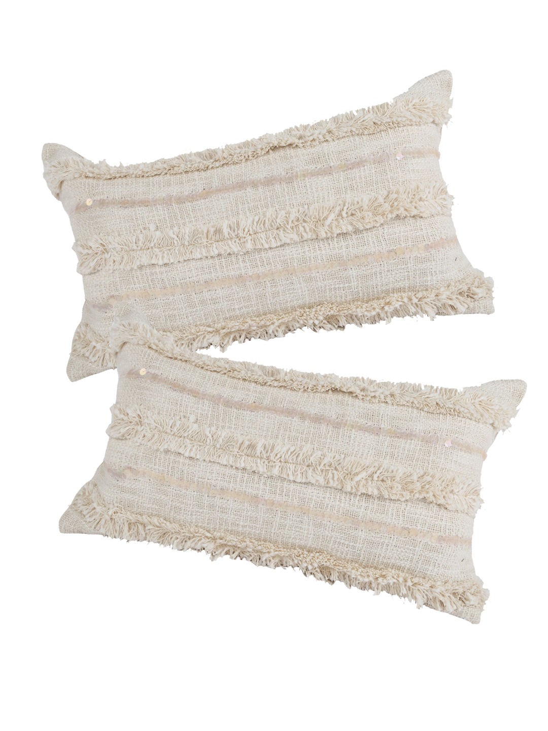 Eyda Premium Cotton Designer Cushion Cover Set of 2-12x20 Inch