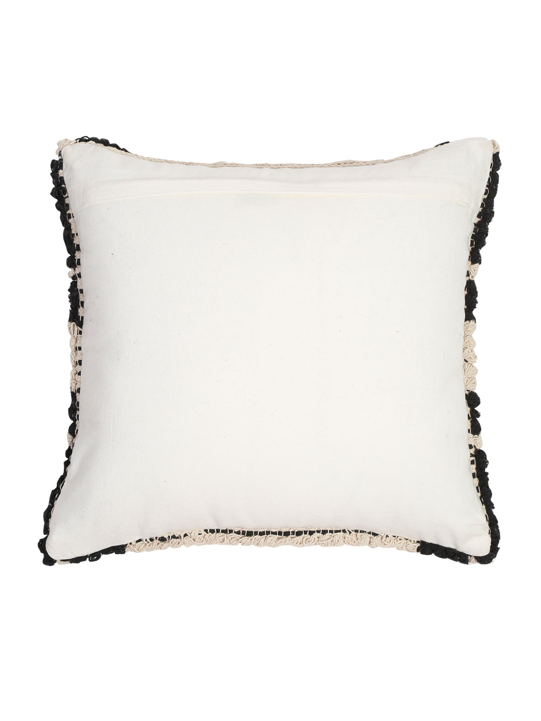 Cotton and Jute Hand Woven Cushion Cover Set of 2 (20x20 inch)