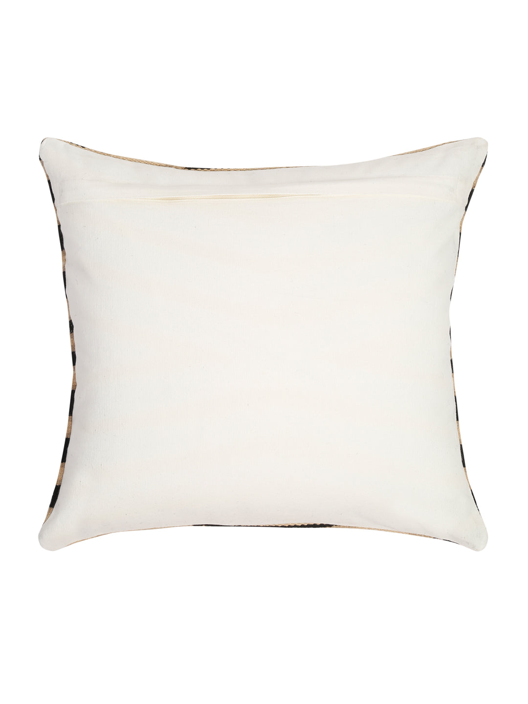 Cotton and Jute Hand Woven Cushion Cover Set of 2 (20x20 inch)