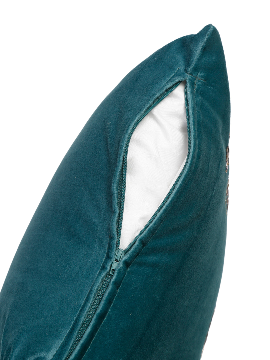 Velvet Hand Work Cushion Cover Set of 2 (18x18 Inch)