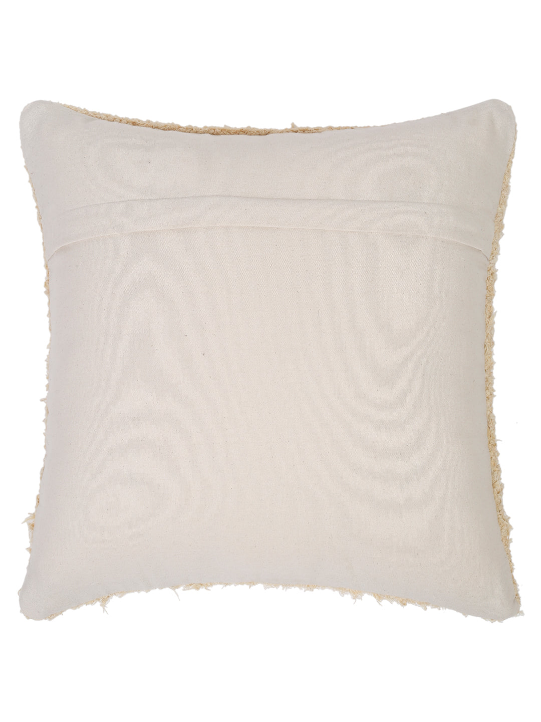 Beige Color Hand Woven Cotton Cushion Cover Set of 2 (20x20 Inch)