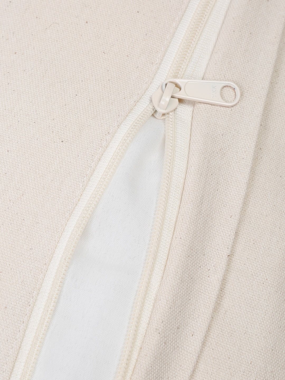 Beige Color Hand Woven Cotton Cushion Cover Set of 2 (20x20 Inch)