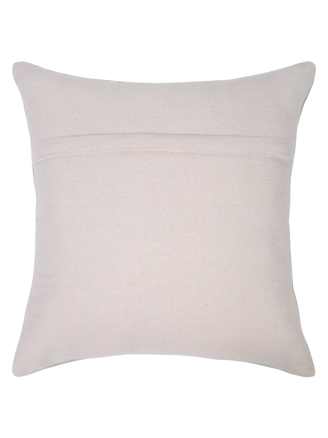Grey Color Cotton Hand Work Cushion Cover Set of 2 (18x18 Inch)