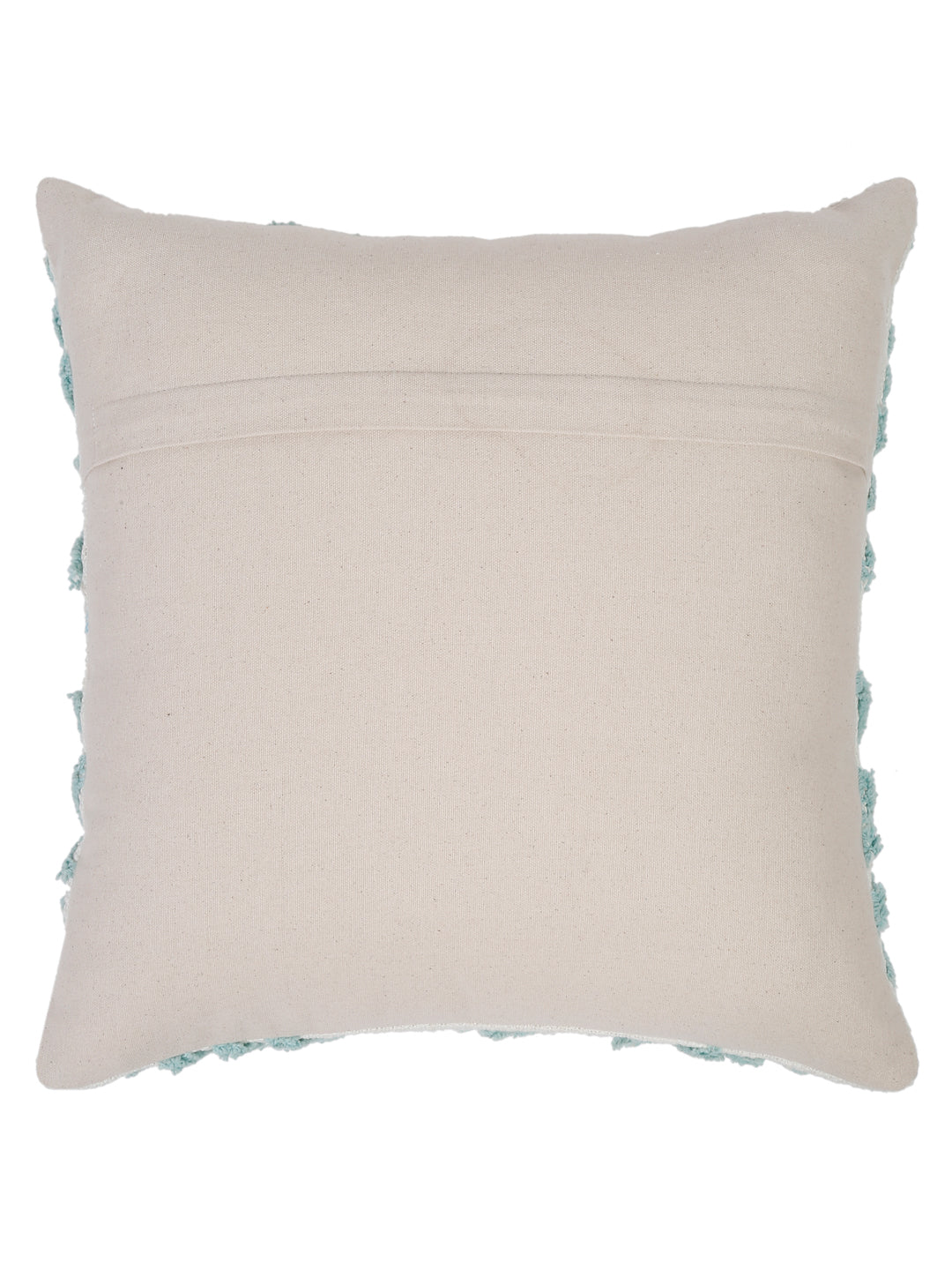100% Cotton Tufted Beige Cushion Cover Set of 2 (18x18 Inch)