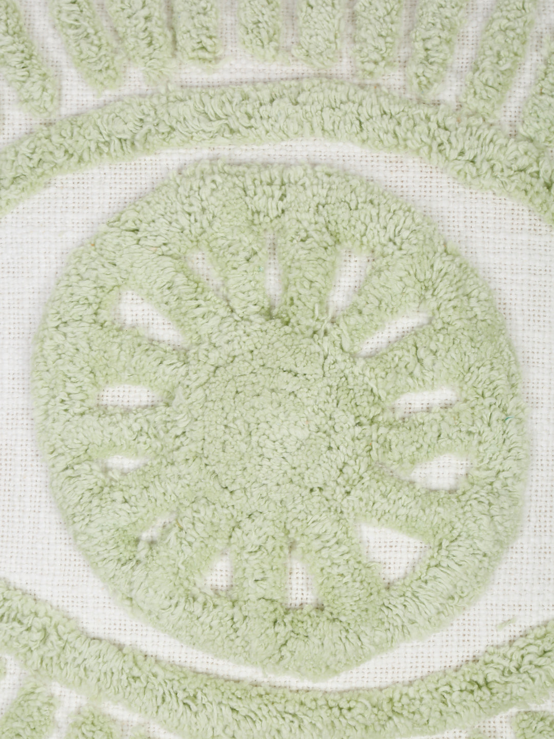 100% Cotton Tufted Sage Green Cushion Cover Set of 2 (18x18 Inch)