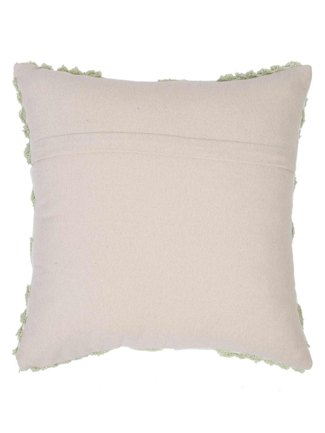 100% Cotton Tufted Sage Green Cushion Cover Set of 2 (18x18 Inch)
