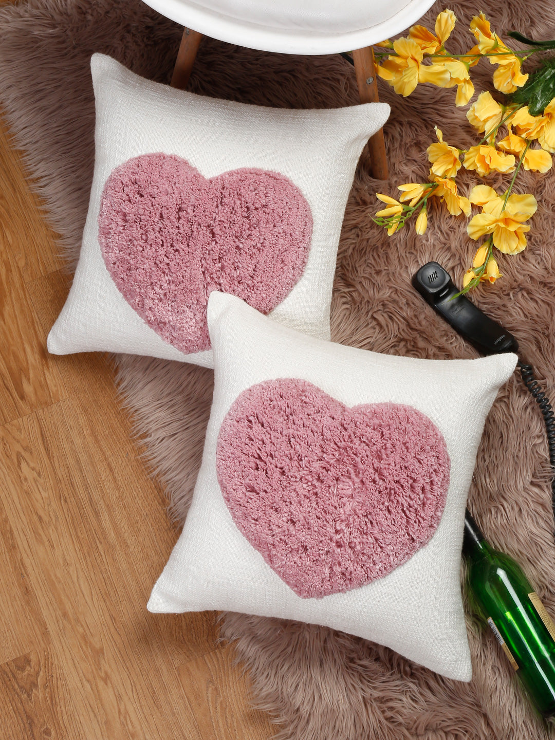 Eyda 100% Cotton Tufted Cushion Cover Set of 2