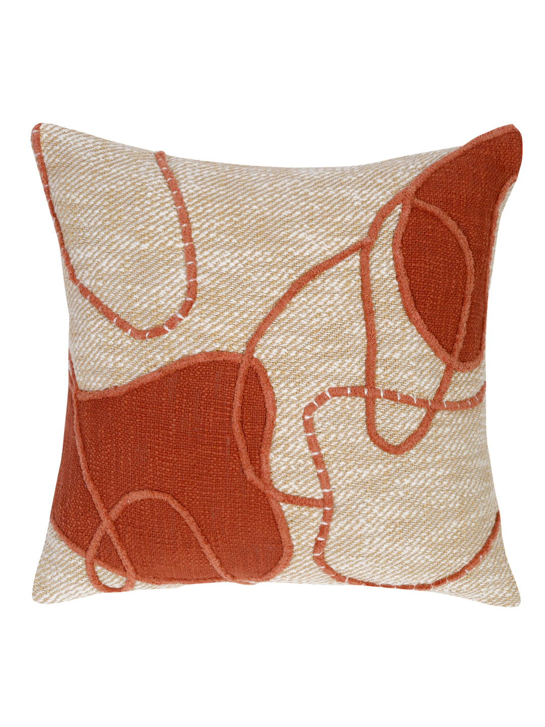 Eyda Embroidered Cotton Cushion Covers Set of 2-18x18 inch