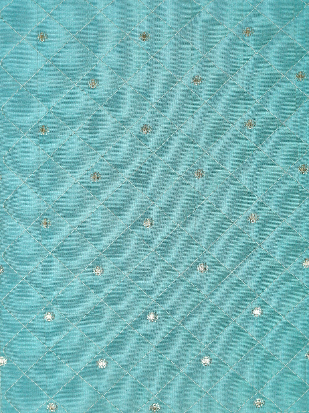 Eyda Turquoise Color Quilted Cushion Covers Set of 2 - 16x16 inch
