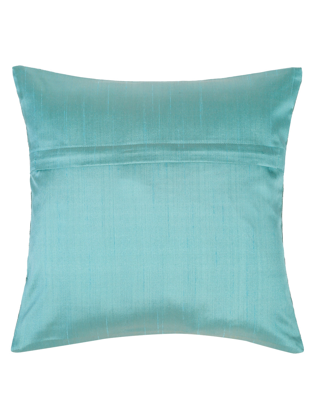 Eyda Turquoise Color Quilted Cushion Covers Set of 2 - 16x16 inch