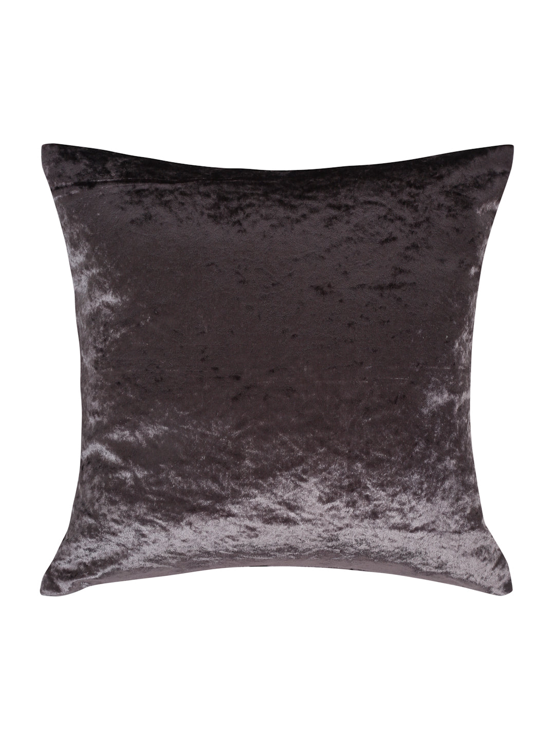 Eyda Charcoal Velvet Solid Cushion Cover Set of 2
