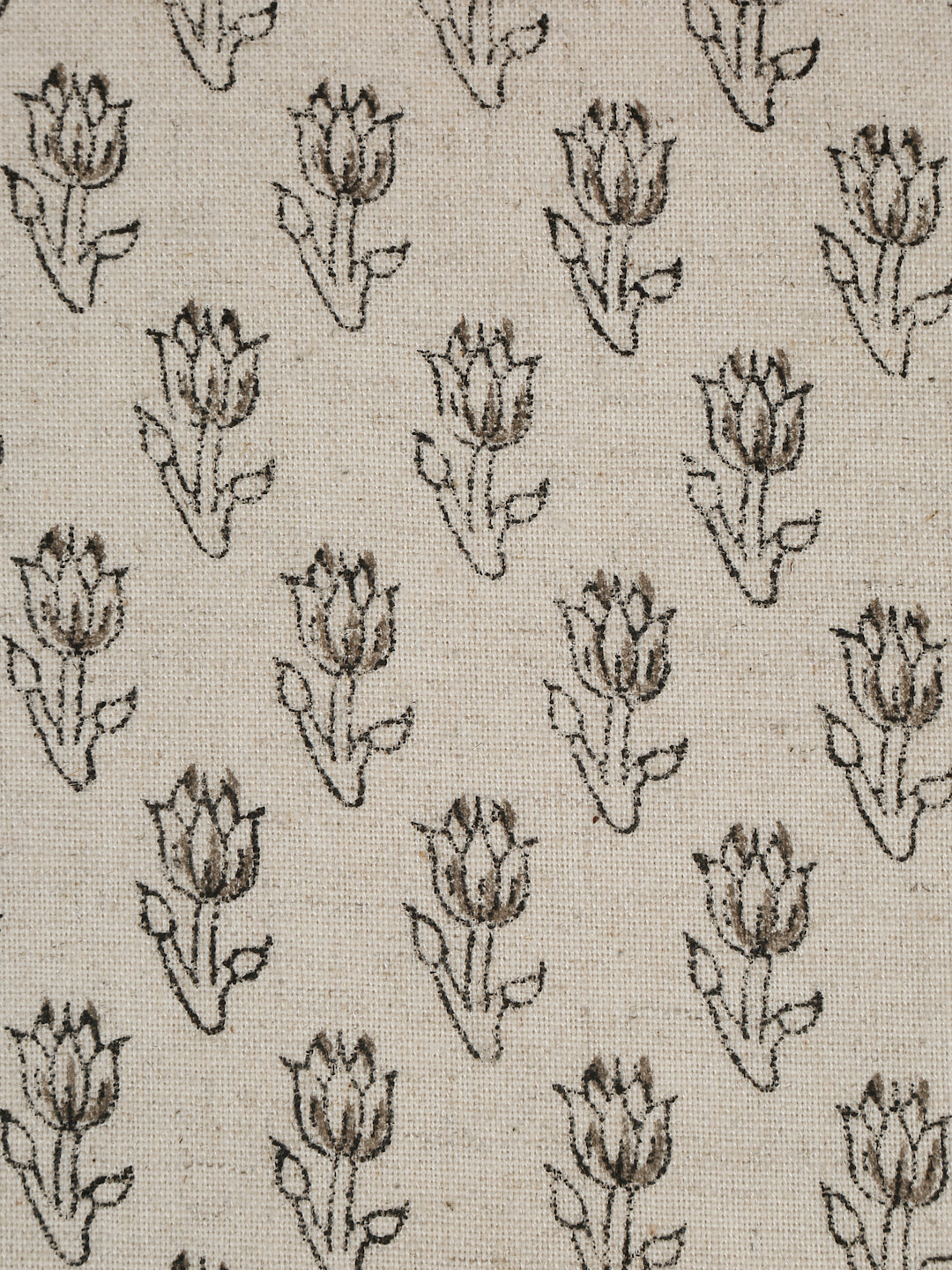 Eyda Gray Cotton Hand Block Cushion Cover Set of 2