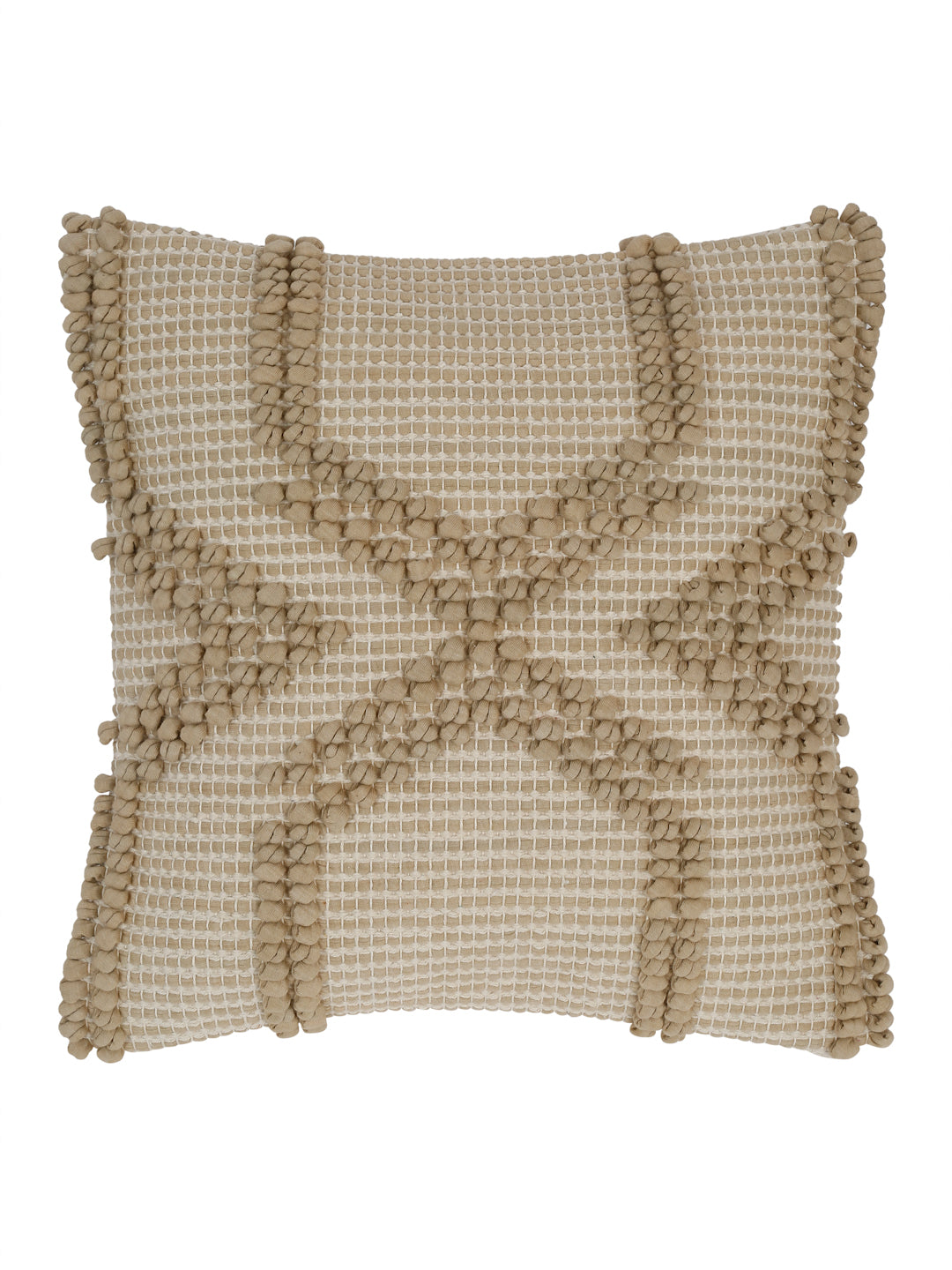 Eyda Gold Cotton Hand Woven Cushion Cover Set of 2
