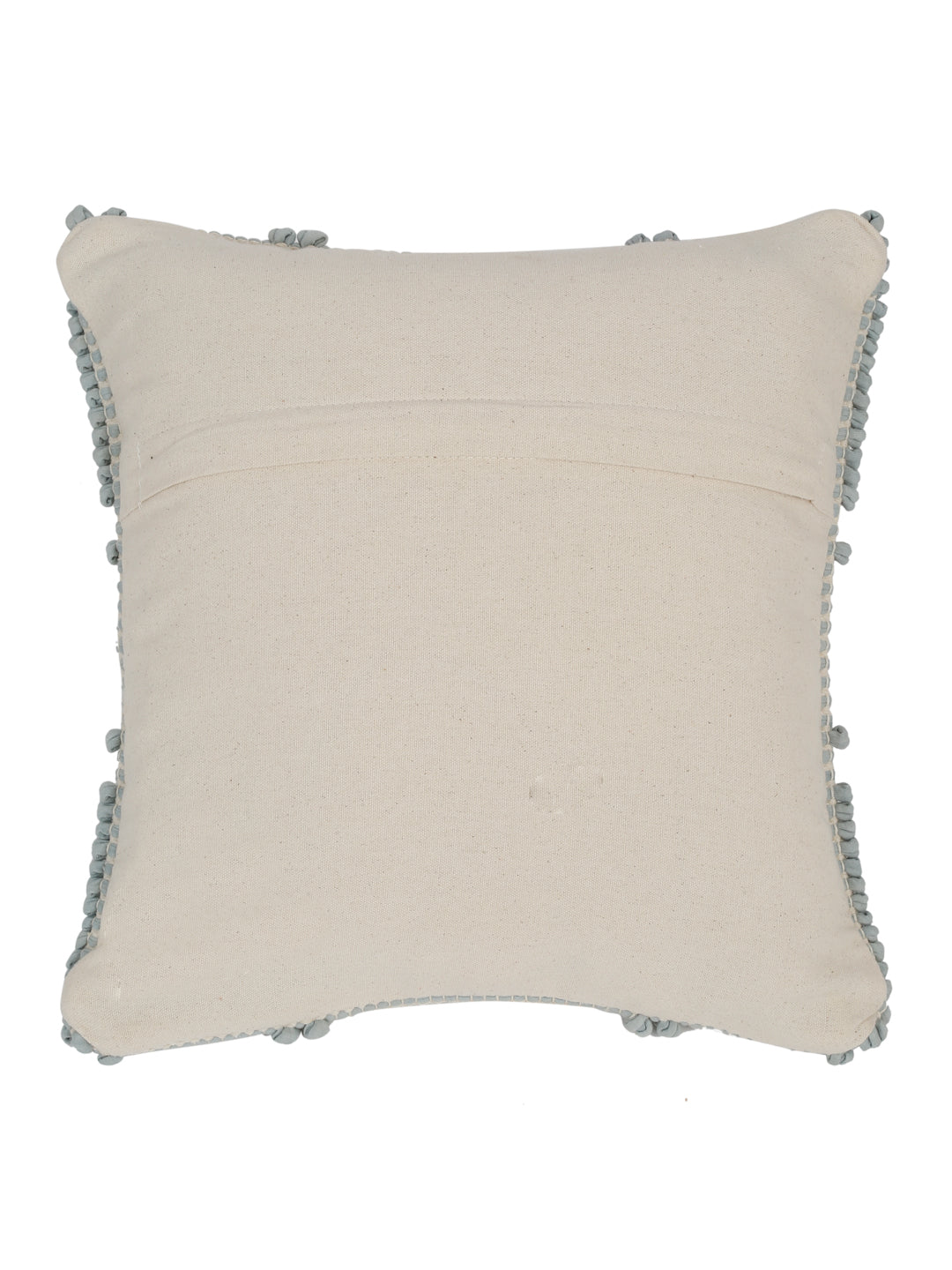 Eyda Aqua Blue Cotton Hand Woven Cushion Cover Set of 2