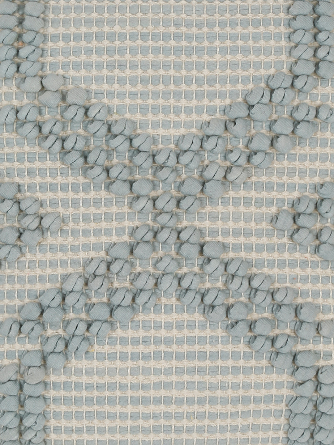 Eyda Aqua Blue Cotton Hand Woven Cushion Cover Set of 2
