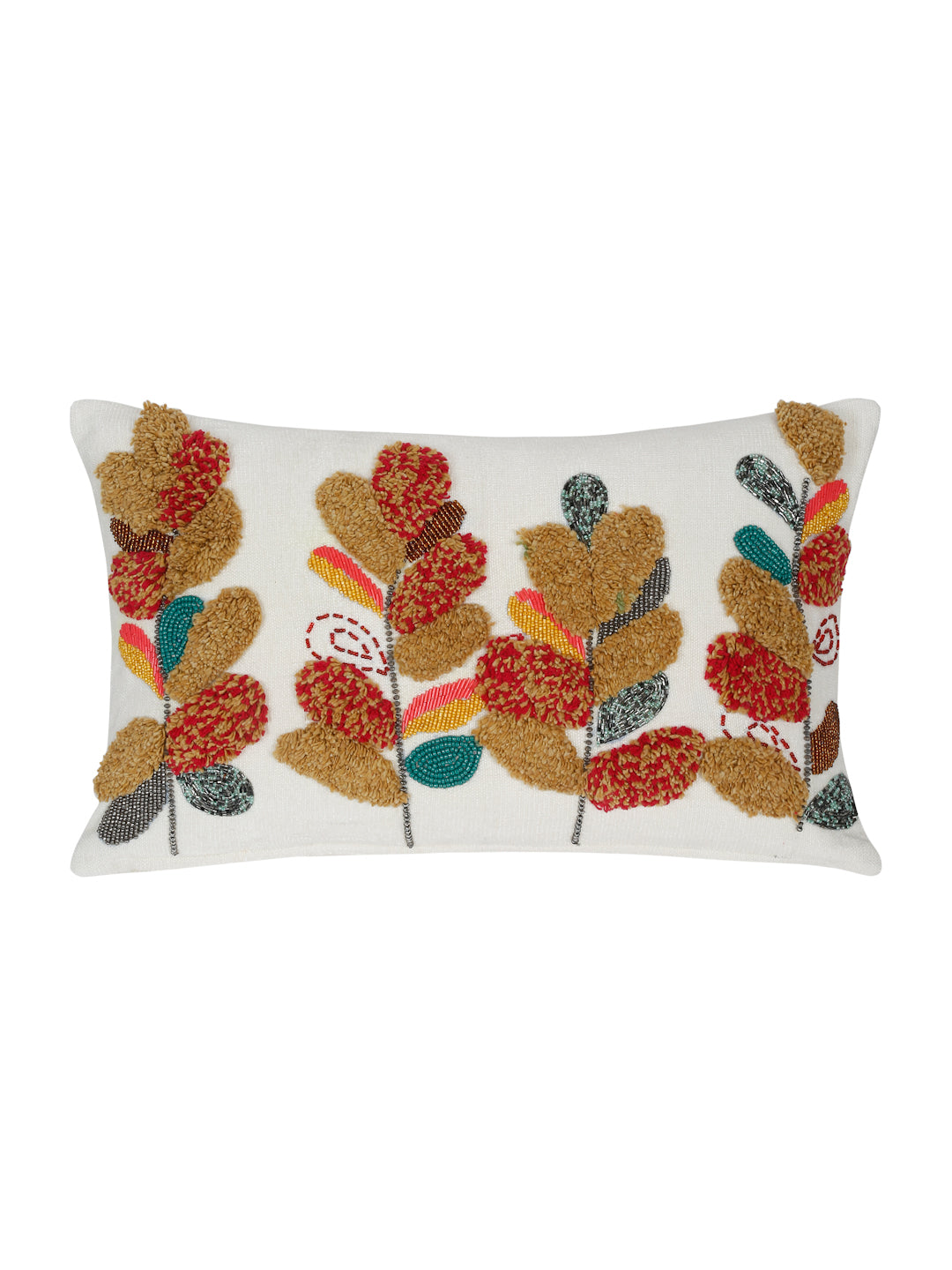 Eyda Multi Chenille Embroidered Cushion Cover Set of 2