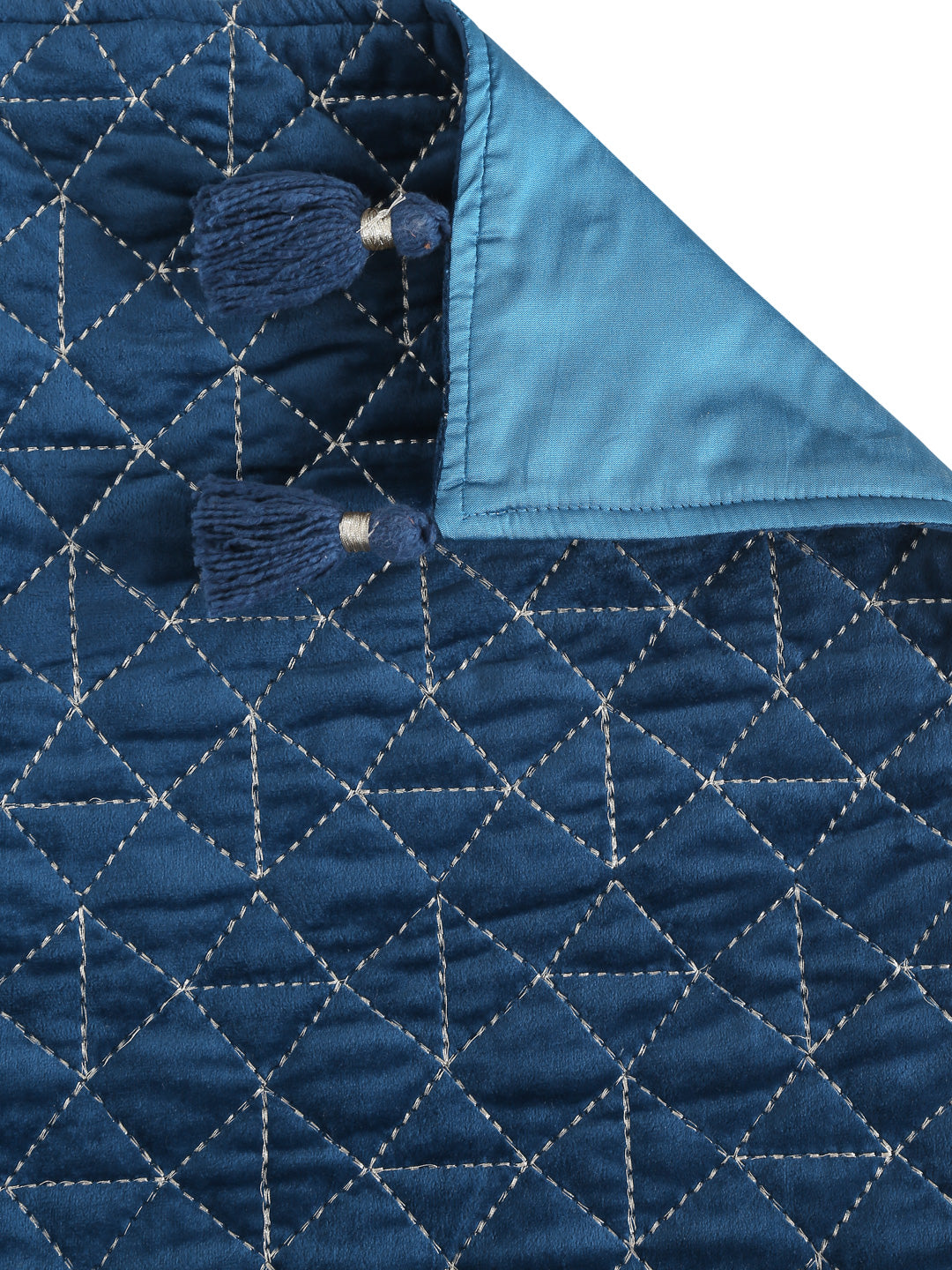 Eyda Blue Color Quilted Table Runner