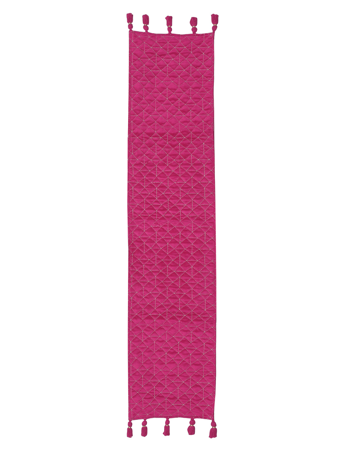 Eyda Pink Color Quilted Table Runner