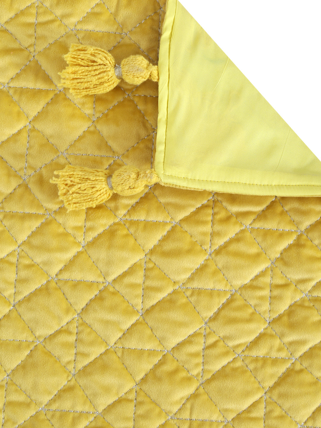 Eyda Yellow Color Quilted Table Runner