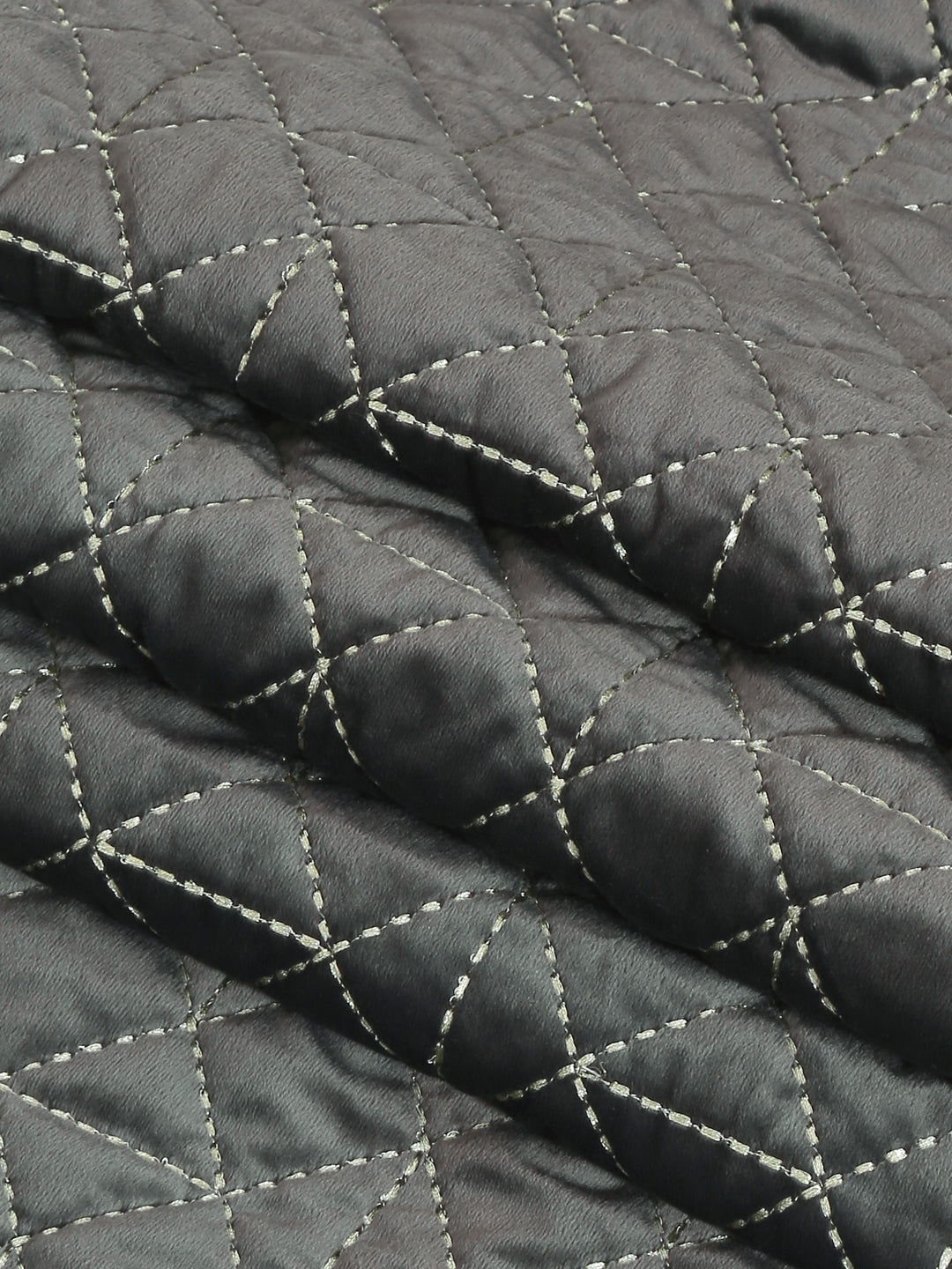 Eyda Grey Color Quilted Table Runner