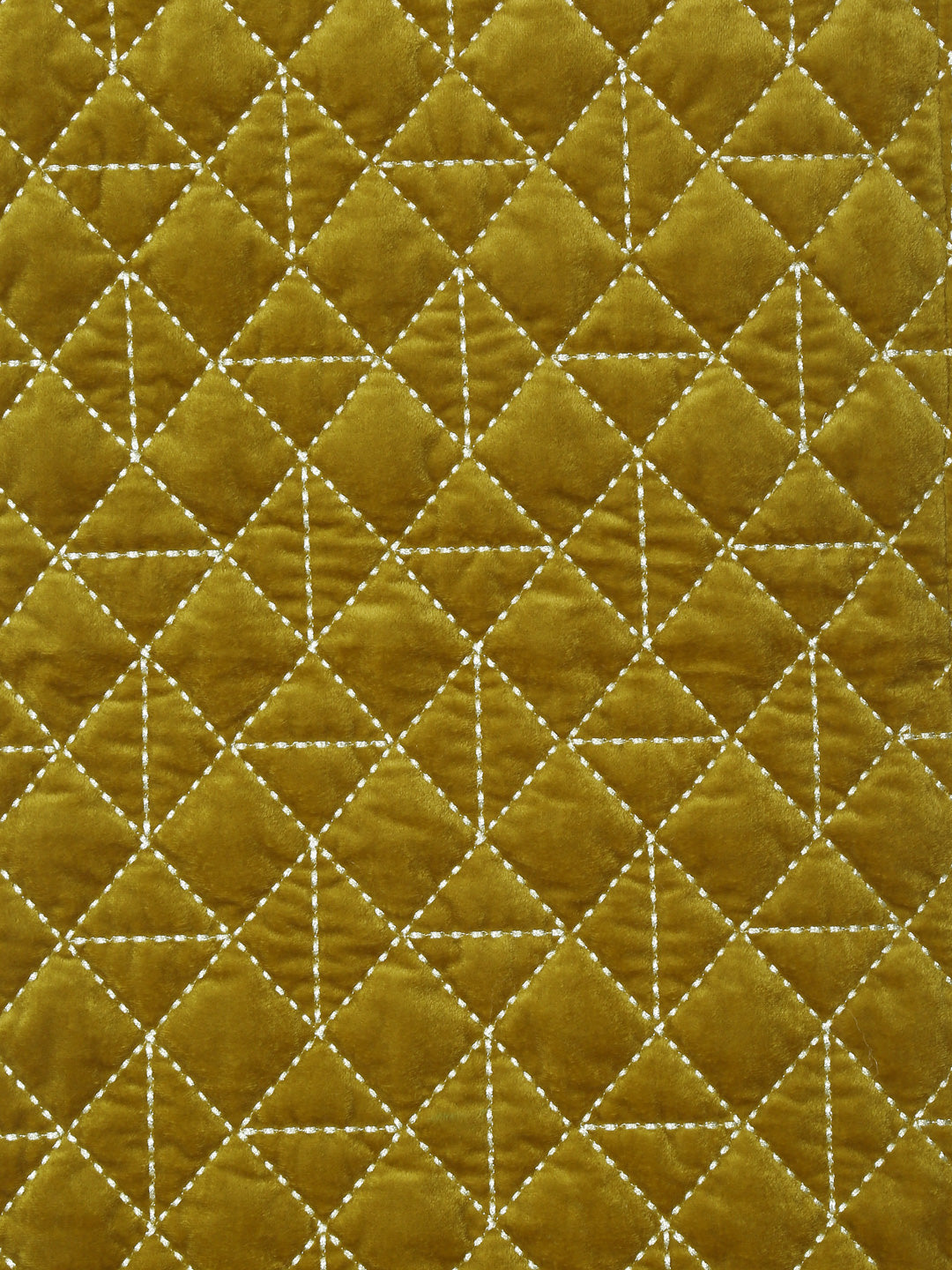 Eyda Olive Green Color Quilted Table Runner