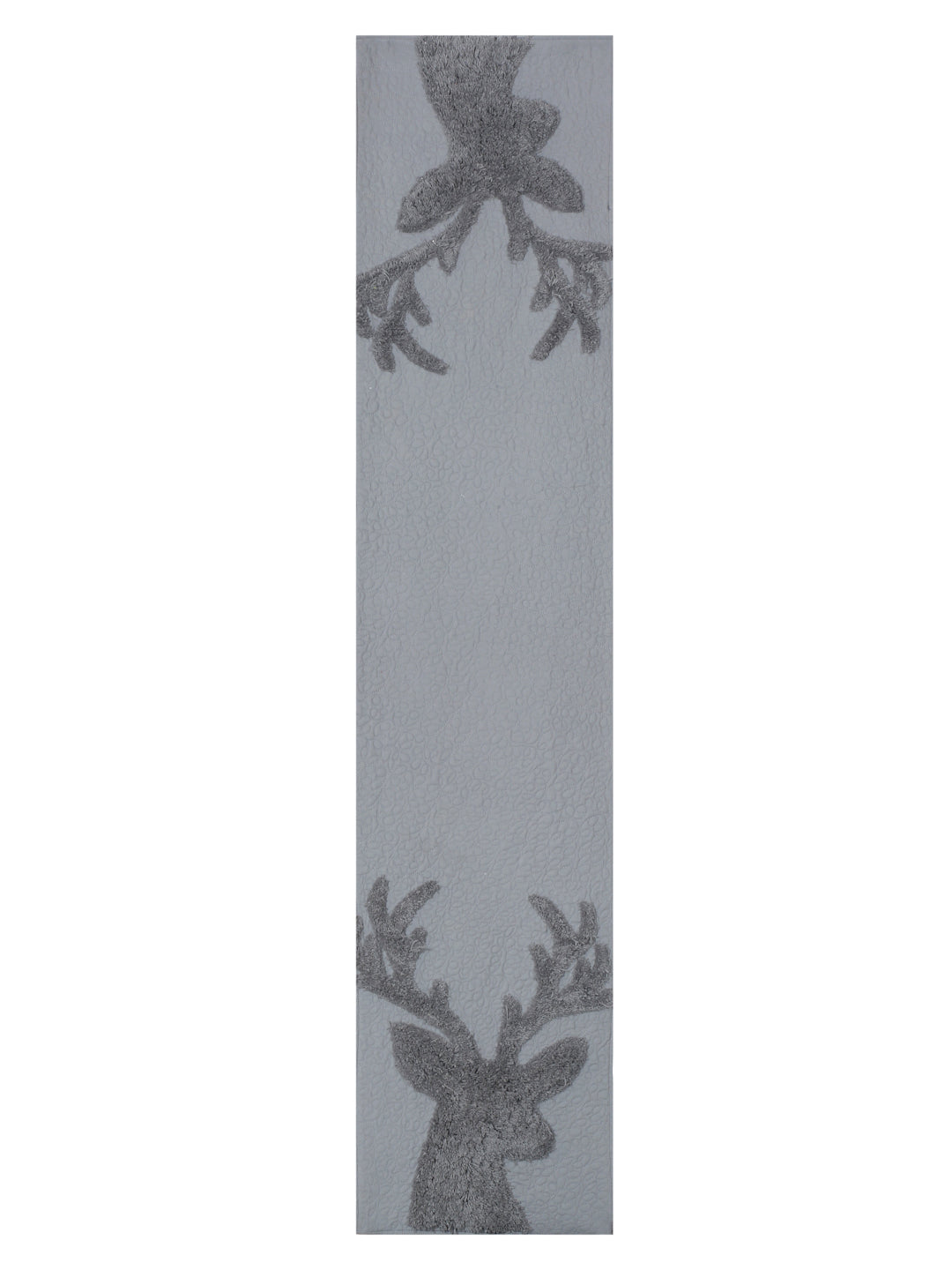 Eyda Grey Colored Cotton Tufted Table Runner