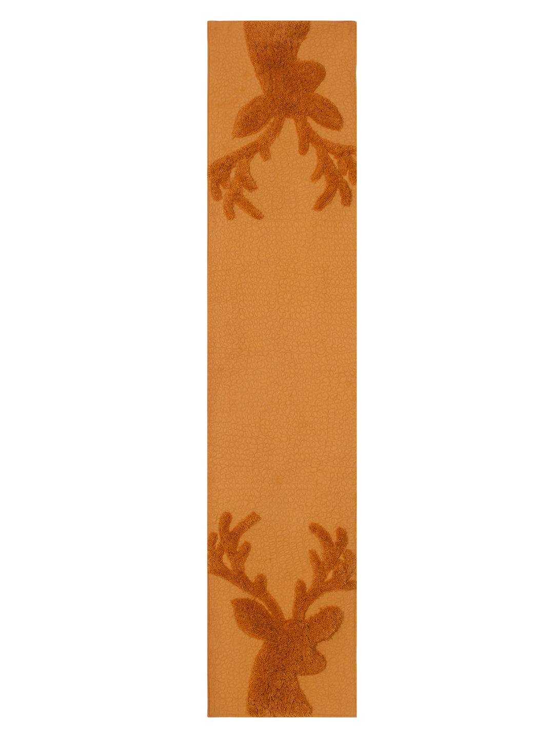 Eyda Orange Colored Cotton Tufted Table Runner