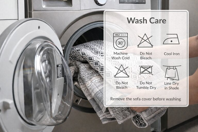 Jaipuri Cotton Printed 1 Seater Sofa Cover – Premium Anti-Slip Fit