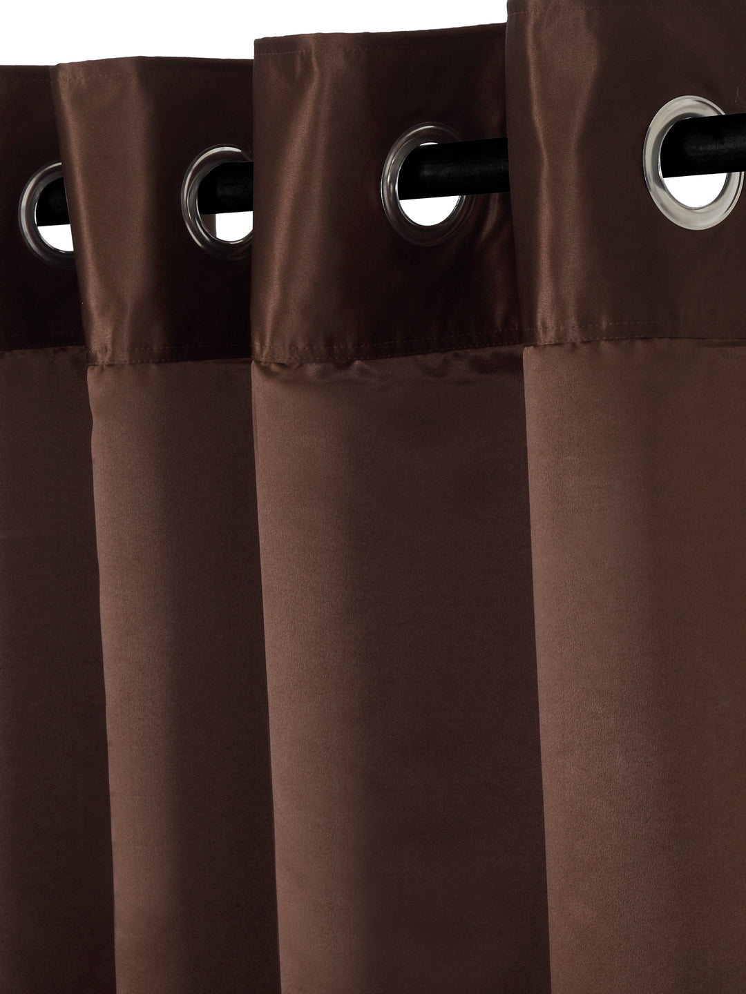 Eyda Brown Color Premium Semi Blackout Window Curtain- 1 Pc