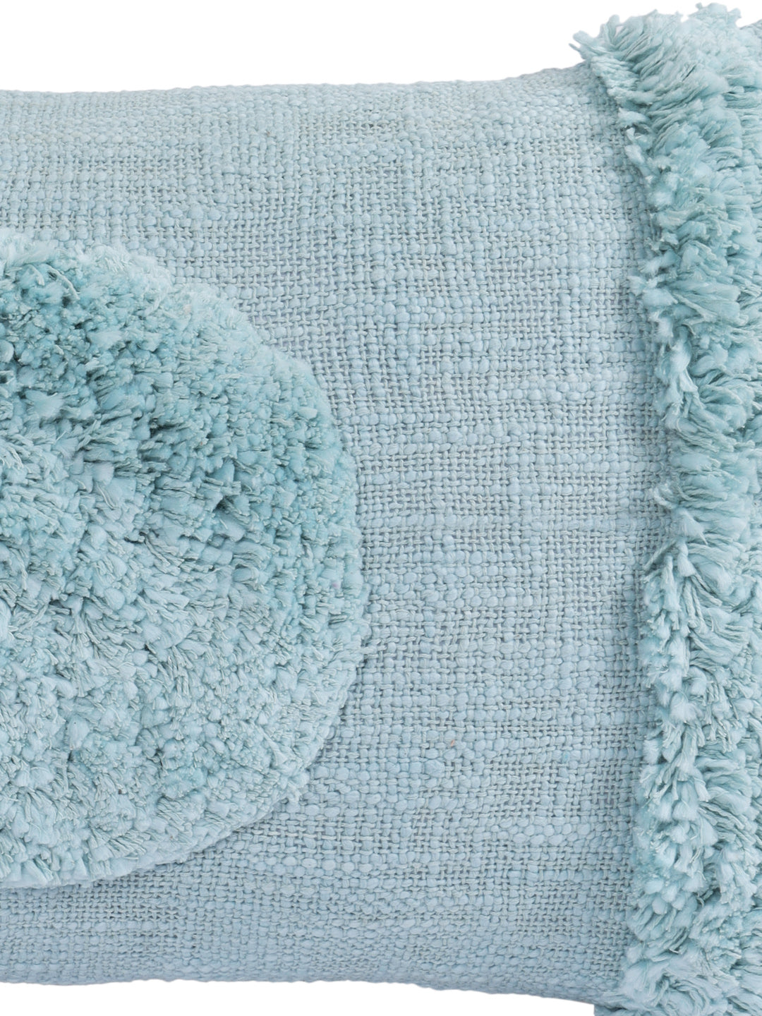 Eyda Set of 2 Cotton Turquoise Cushion Cover 12x20 inch