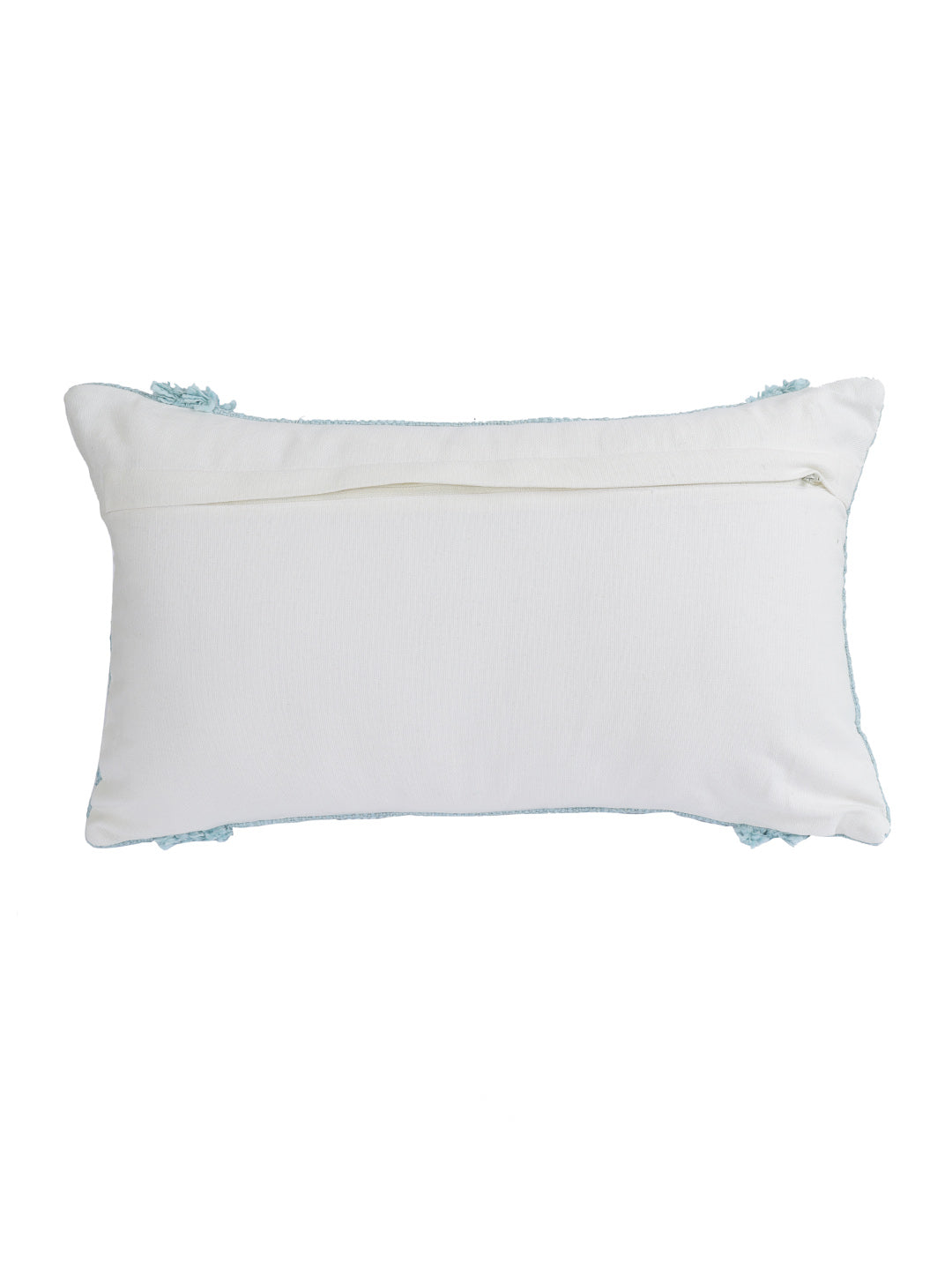Eyda Set of 2 Cotton Turquoise Cushion Cover 12x20 inch