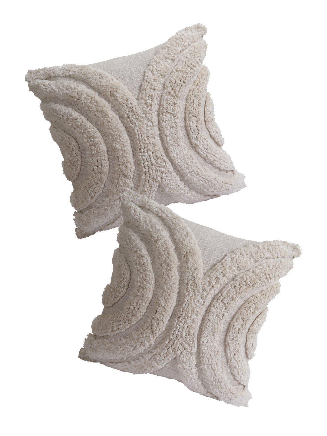 Eyda Set of 2 Cotton White Cushion Cover 18x18 inch