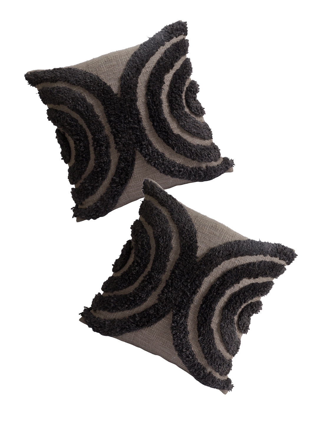 Eyda Set of 2 Cotton Grey Cushion Cover 18x18 inch