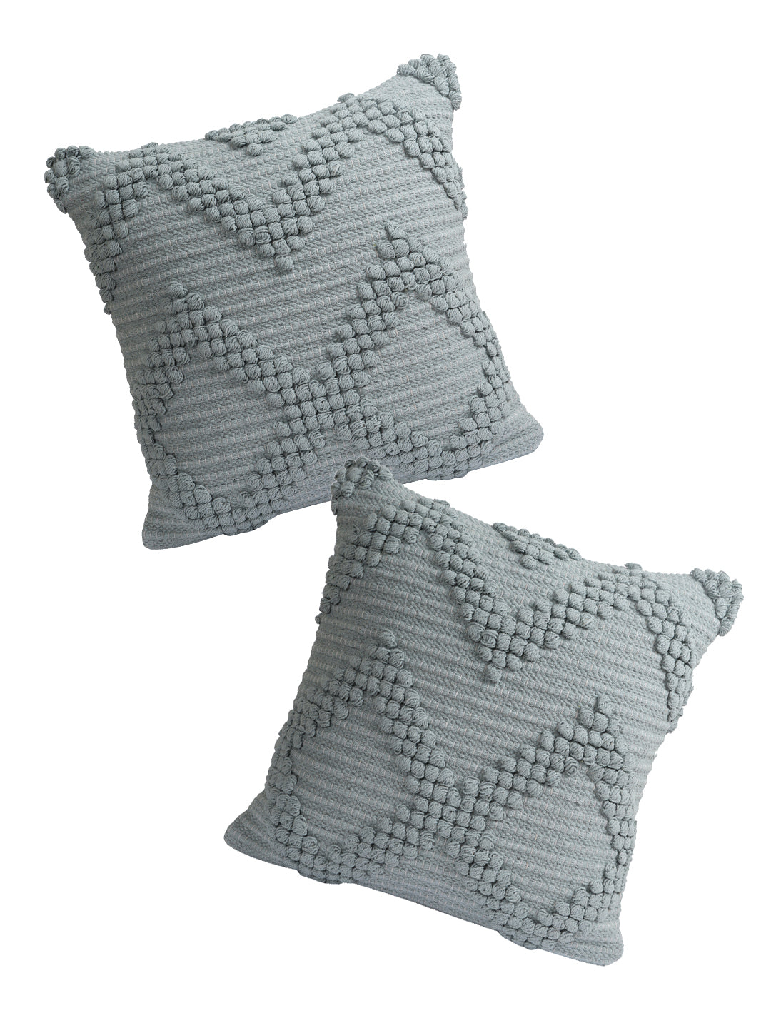 Eyda Set of 2 Cotton Light Blue Cushion Cover 18x18 inch