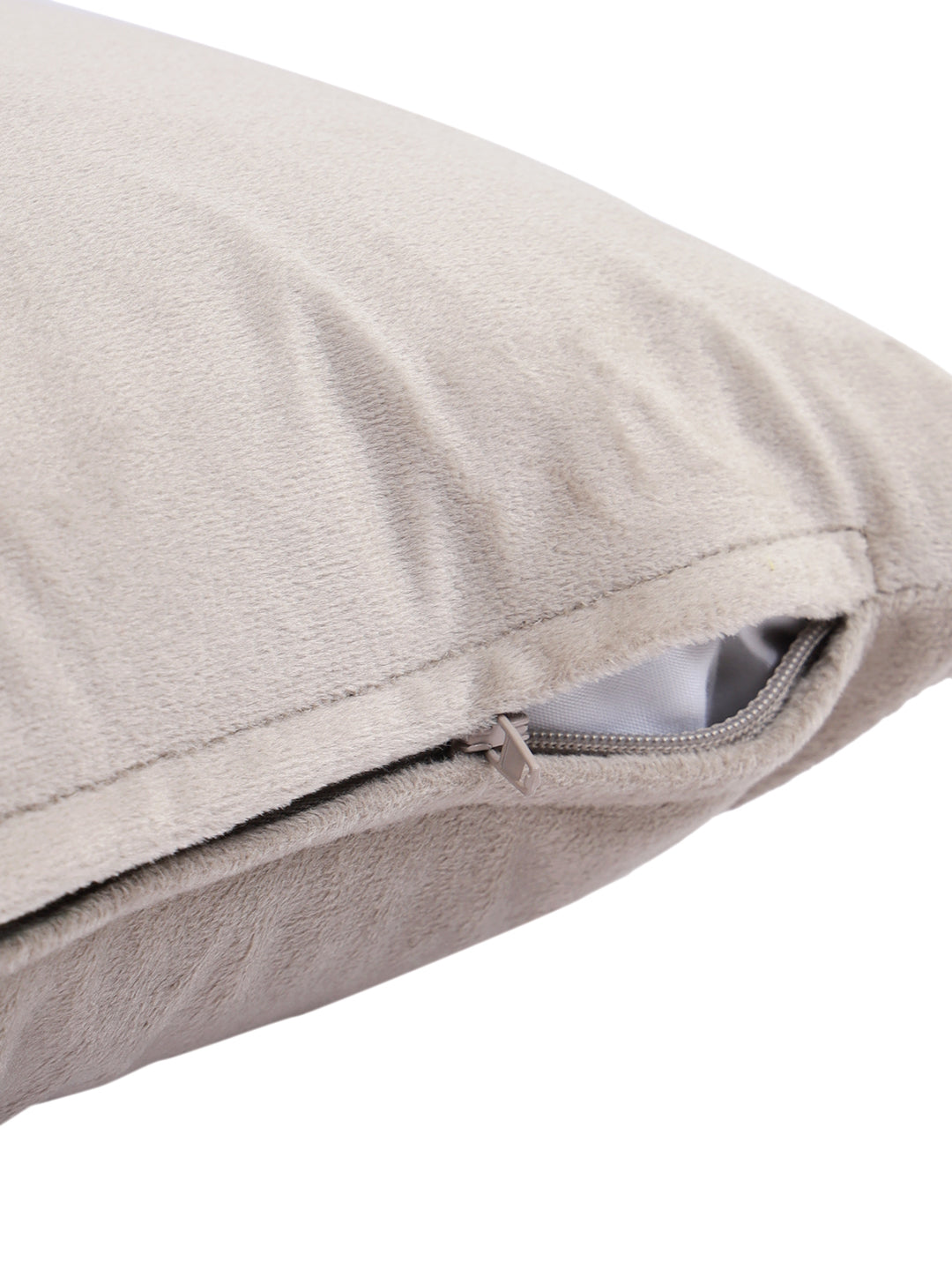 Eyda Set of 2 Velvet Grey Emroidered Cushion Cover 12x20 inch