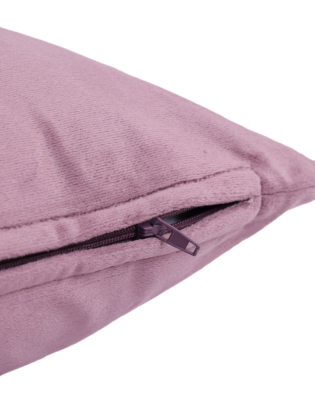 Eyda Set of 2 Velvet Purple Emroidered Cushion Cover 12x20 inch