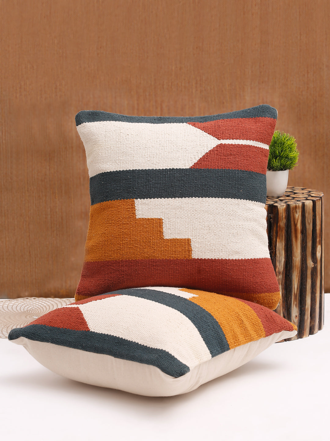 Eyda Set of 2 Cotton Multi Cushion Cover 18x18 inch
