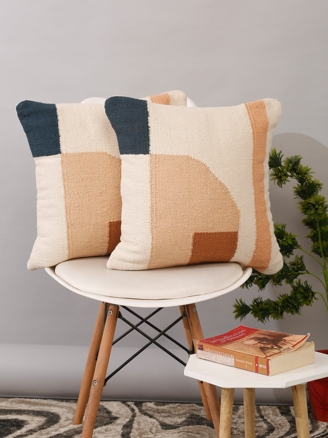 Eyda Set of 2 Cotton Multi Cushion Cover 18x18 inch