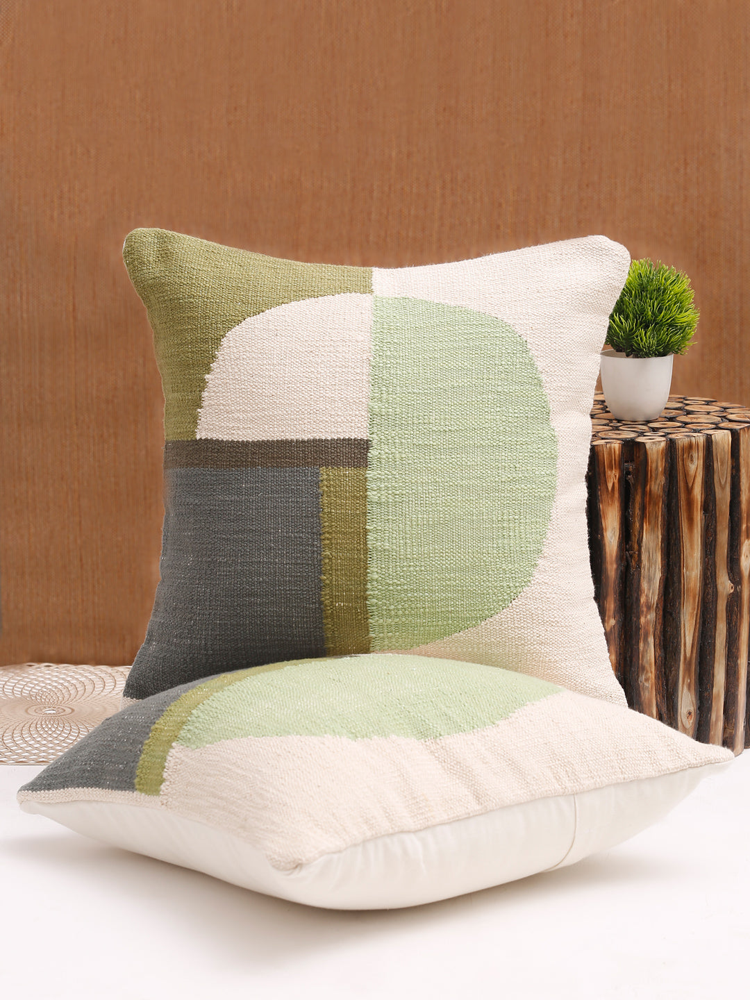 Eyda Set of 2 Cotton Multi Cushion Cover 18x18 inch
