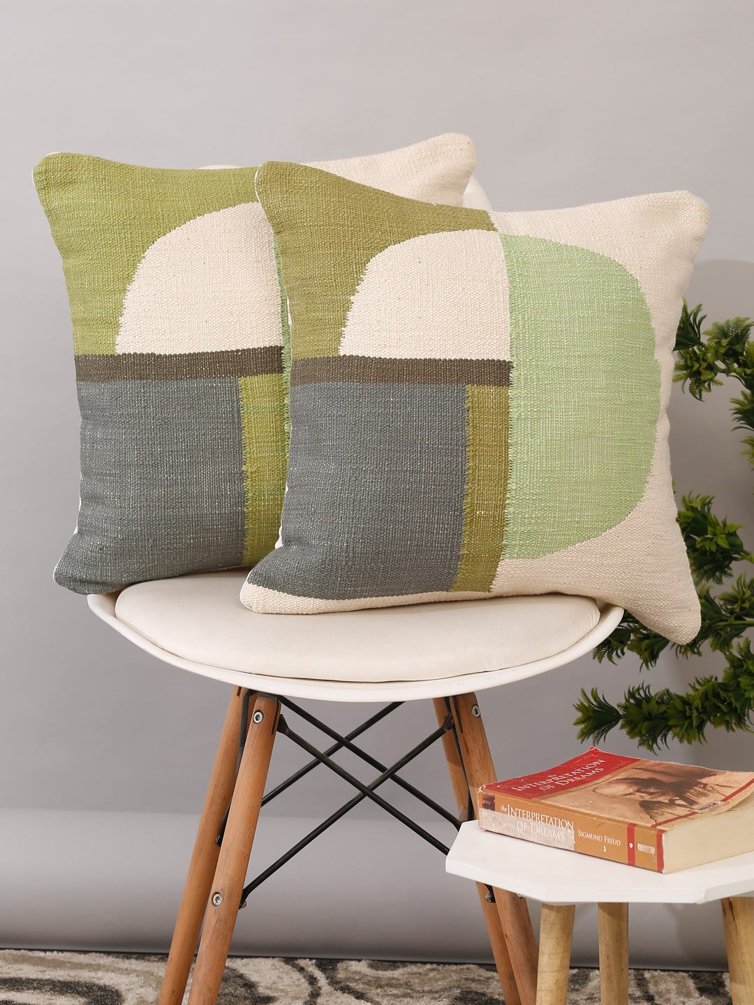 Eyda Set of 2 Cotton Multi Cushion Cover 18x18 inch