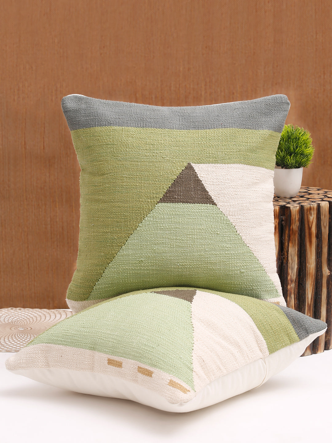 Eyda Set of 2 Cotton Multi Cushion Cover 18x18 inch