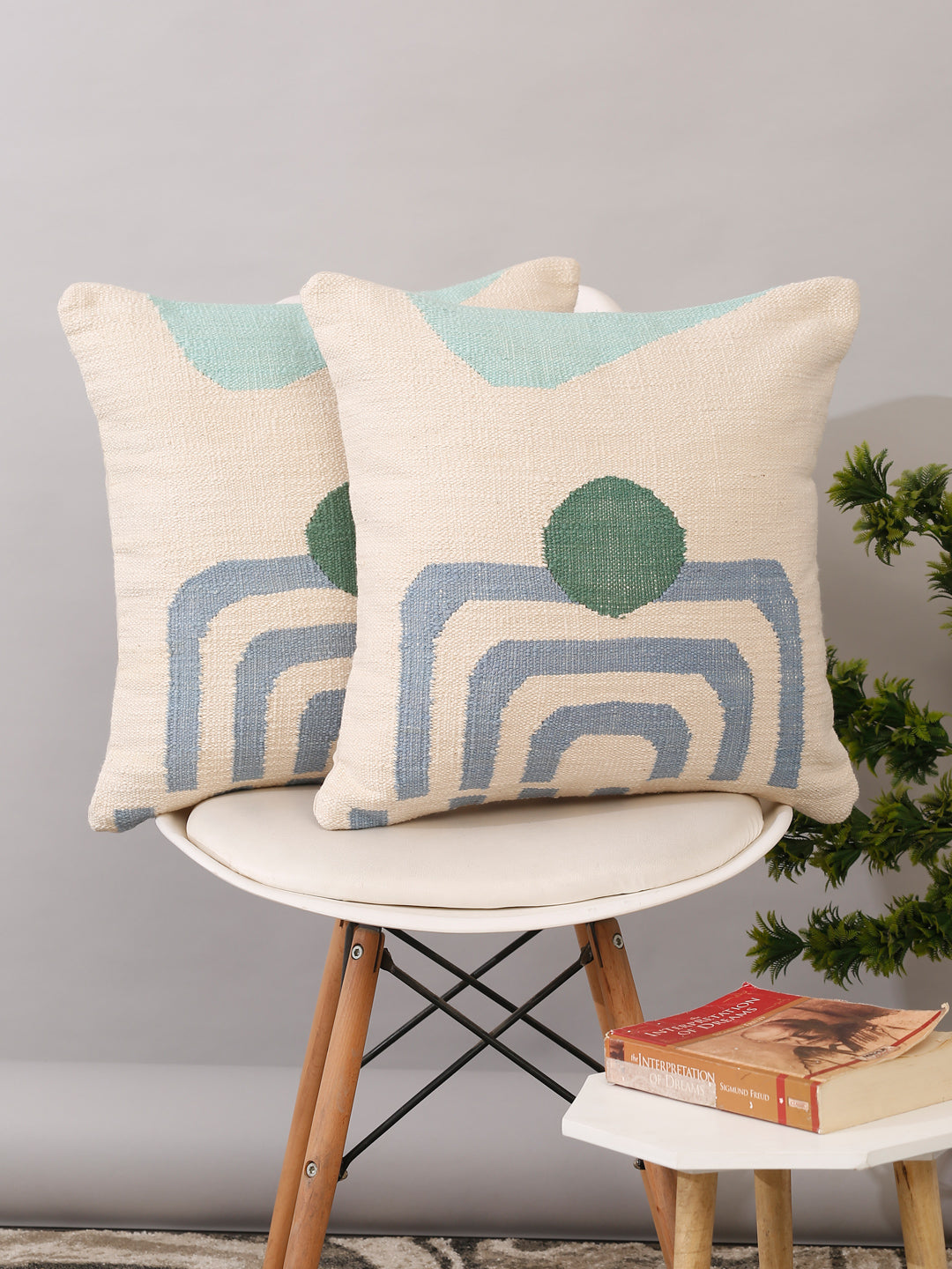 Eyda Set of 2 Cotton Multi Cushion Cover 18x18 inch