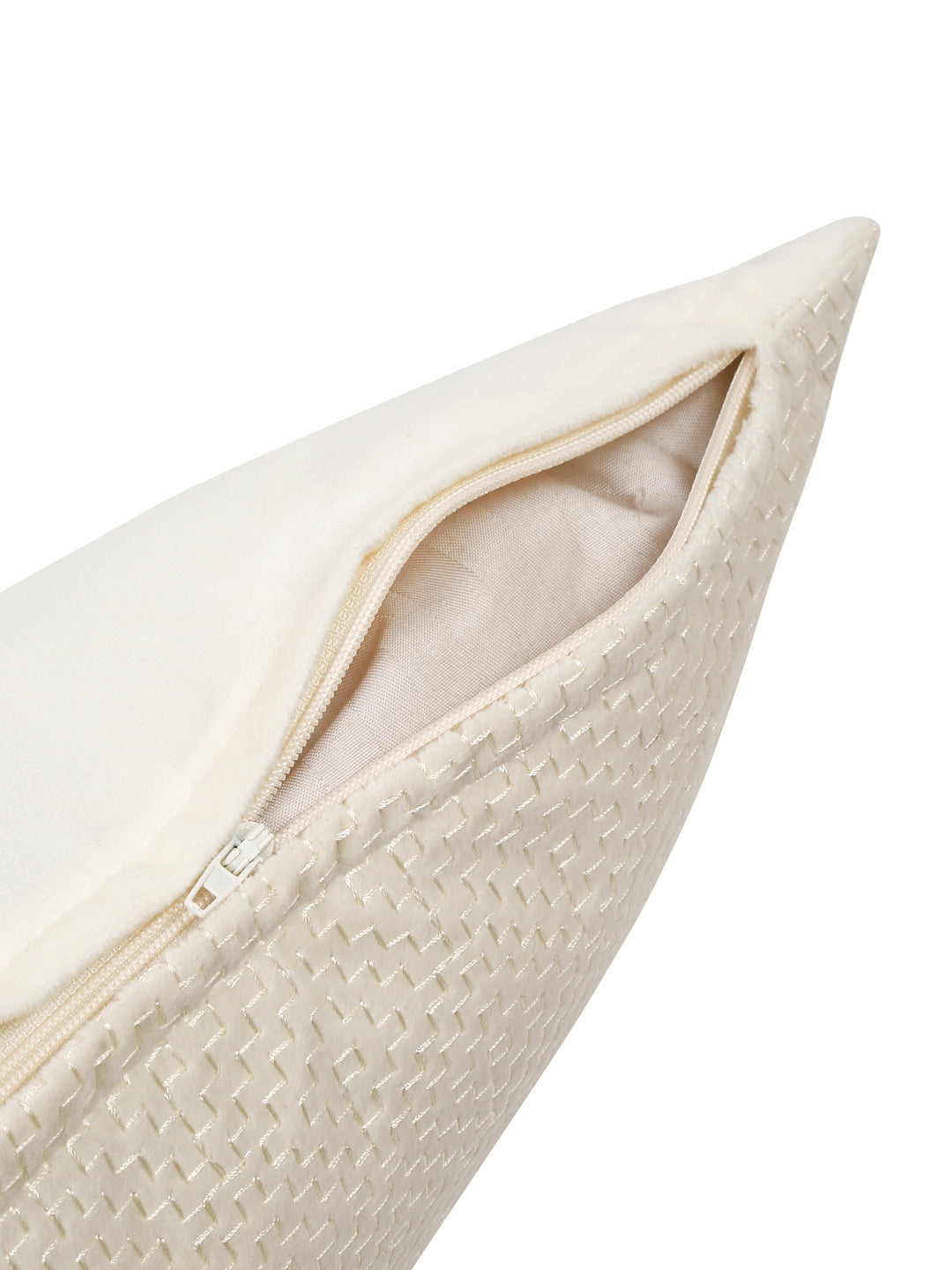 Eyda Ivory Velvet Cushion covers set of 2