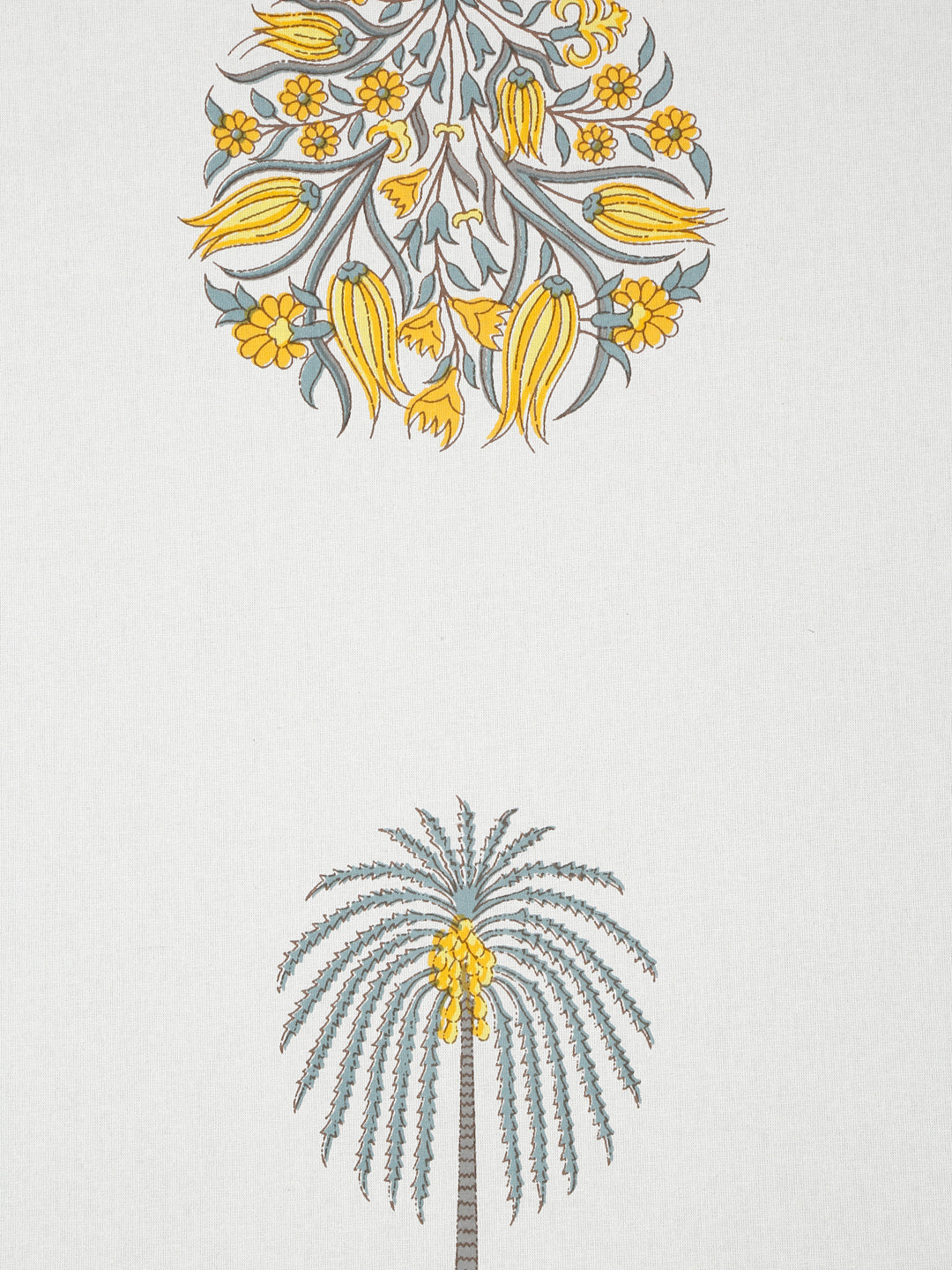 White Floral 180 TC King Bedsheet with 2 Pillow Covers