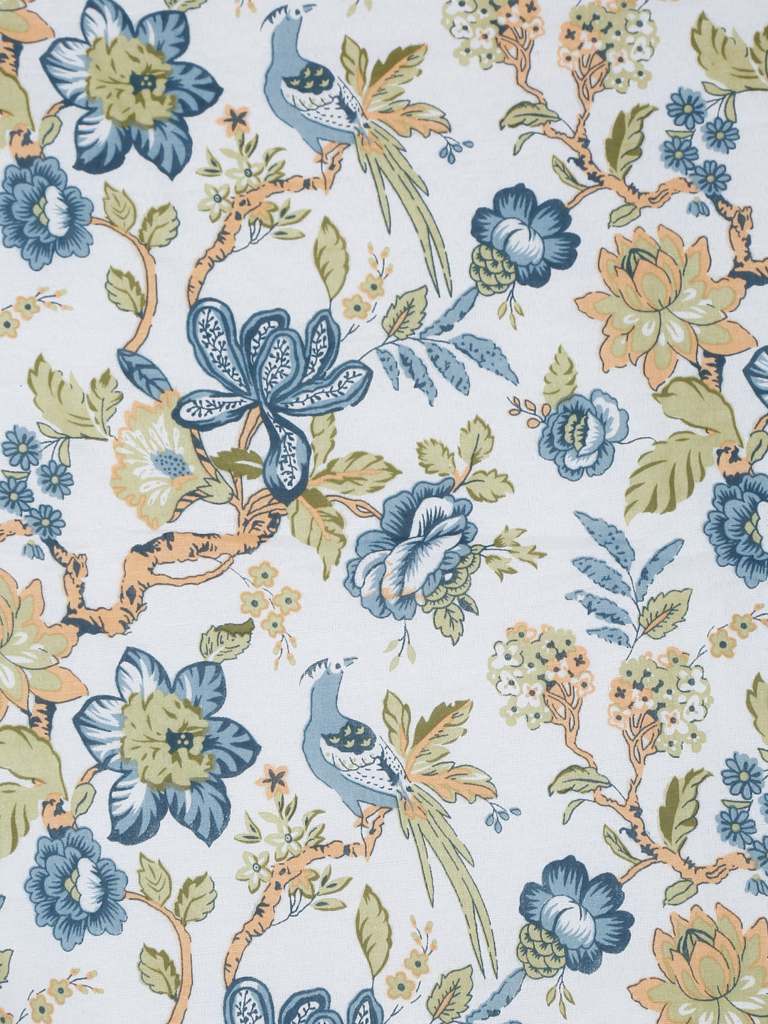 Green Floral Printed 120 GSM Revesible Cotton Single Bed AC Dohar