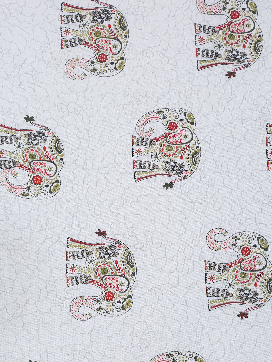 White Animal Printed 120 GSM Revesible Cotton Double Bed AC Dohar