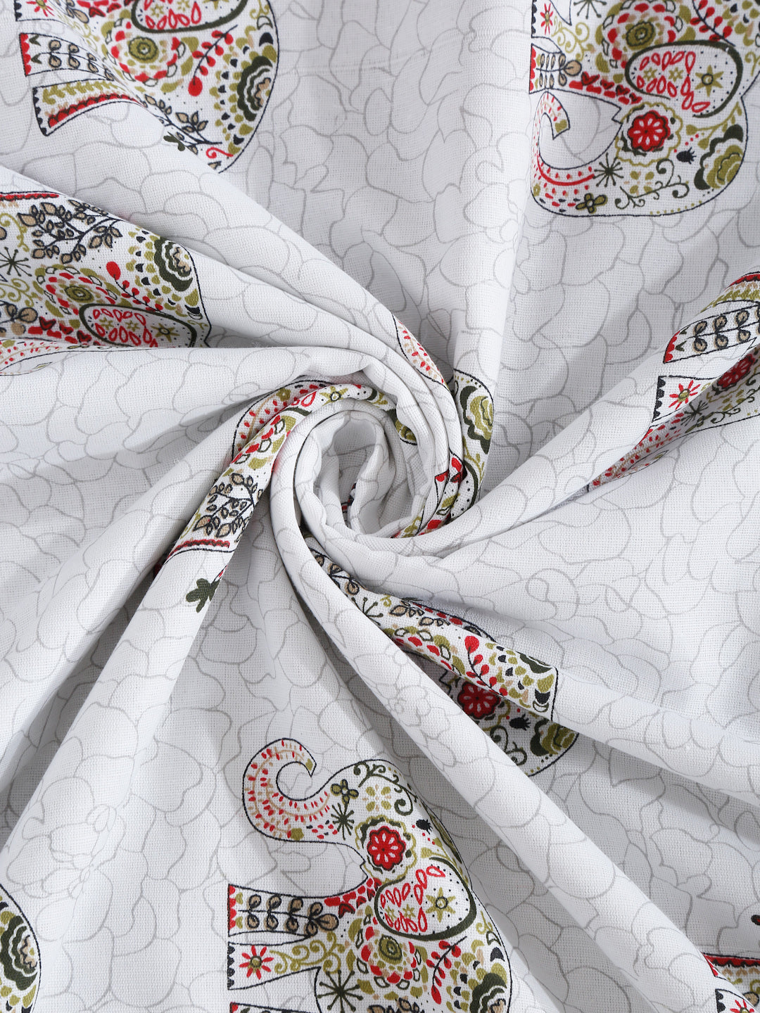White Animal Printed 120 GSM Revesible Cotton Double Bed AC Dohar